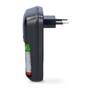 Nedis NiMH-Akku-Ladegerät AA / AAA / 1.2 / 9 V DC / 0.5 A A / Ladeerhaltung / Euro / Typ-C (CEE 7/16) / AA / Schwarz