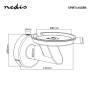 Nedis Lautsprecherhalter / Kompatibel mit: Google Home® / Wand / 2 kg / Fest / Metall / Stahl / Schwarz