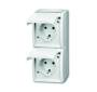 BUSCH JAEGER 20-02 EW-54 - CEE 7/3 - 2P+E - White - IP44 - 250 V - 16 A