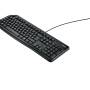 Logitech K120 Corded Keyboard - Full-size (100%) - Wired - USB - QWERTY - Black