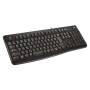 Logitech K120 Corded Keyboard - Full-size (100%) - Wired - USB - QWERTY - Black