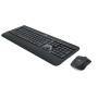 Logitech MK850 Performance - Full-size (100%) - Wireless - RF Wireless + Bluetooth - QWERTY - Black - Mouse included