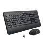 Logitech MK850 Performance - Full-size (100%) - Wireless - RF Wireless + Bluetooth - QWERTY - Black - Mouse included
