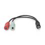Nedis Stereo-Audiokabel| 3.5 mm Stecker| 2x 3.5 Buchse| Vernickelt| 0.20 m| Rund|