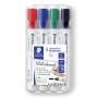 STAEDTLER Lumocolor  - 4 pc(s) - Black - Blue - Green - Red - Bullet tip - Multicolour - Polypropylene (PP) - 2 mm