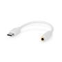 Nedis USB-Adapter| USB 2.0| USB-C Stecker| 3.5 mm Buchse| 0.1 m| Rund| Vernickelt|