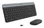 Logitech MK470 - Full-size (100%) - USB - QWERTY - Graphite - Mouse included