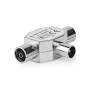 Nedis Satelliten- und Antennenadapter| Coax Stecker| 2x Buchse| Vernickelt| 75