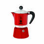 Bialetti Espressokocher Rainbow 3 Tassen Rot