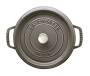 STAUB Cocotte, rund 24 cm grafitgrau