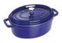 Staub La Cocotte 29cm oval dunkelblau, Gusseisen Auflaufformen + Bräter