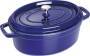 Staub La Cocotte 29cm oval dunkelblau, Gusseisen Auflaufformen + Bräter