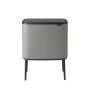 Brabantia Mülleimer Bo Touch Bin Mineral Concrete Grey, 3 x 11 L Trennmülleimer