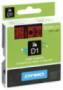 Dymo D1 Schriftband 12 mm x 7 m schwarz auf rot 45017 - Labels