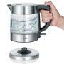 SEVERIN WK 3468 - 1 L - 2200 W - Black - Stainless steel - Transparent - Glass - Water level indicator - Overheat protection