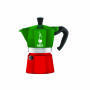 Bialetti 0005322 - Moka pot - 0.13 L - Green,Red - Aluminium - 3 cups - Thermoplastic