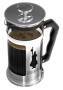 Bialetti French Press - 1 L - Black,Silver,Transparent - 8 cups - Glass - Glass,Stainless steel