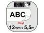 Dymo Rhino Band IND, Vinyl 12 mm x 5,5 m schwarz auf weiß Zubehör Beschriftungsgeräte
