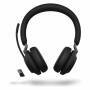 Jabra Evolve2 65 USB-A Black MS Stereo - Wireless - Office/Call center - 20 - 20000 Hz - 176.4 g - Headset - Black