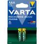 Varta -T398B - Rechargeable battery - AAA - Nickel-Metal Hydride (NiMH) - 1.2 V - 2 pc(s) - 800 mAh