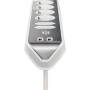 Brennenstuhl Estilo Eck-Steckdosenleiste 6-fach mit hochwertiger Edelstahloberfläche für Küche und Büro (Tischsteckdose mit 4x Schutzkontakt-Steckdosen, 2x Euro-Steckdosen, inkl. USB-Ladefunktion) Silber / Weiss TYPE F