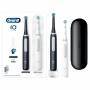 Oral-B iO 4 iO4 Doppelpack Elektrische Zahnbürste/Electric Toothbrush, Magnet-Technologie, 2 Aufsteckbürsten, 4 Putzmodi für Zahnpflege, Reiseetui, Designed by Braun, matt black/quite white