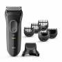 Braun Series 3 3000BT Shave&Style - Built-in display - Battery - Gray