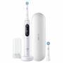 Oral-B iO 7 iO7 Elektrische Zahnbürste/Electric Toothbrush, Magnet-Technologie, 2 Aufsteckbürsten, 5 Putzmodi für Zahnpflege, Display & Reiseetui, Designed by Braun, white alabaster