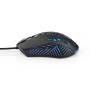 Nedis Gaming Mouse / Verdrahtet / 800 / 1200 / 2400 / 3200 / 4800 / 7200 dpi / Einstellbar DPI / Anzahl Knöpfe: 7 / Programmierbare Tasten / Rechtshändig / 1.50 m / RGB