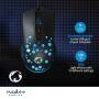 Nedis Gaming Mouse / Verdrahtet / 800 / 1200 / 2400 / 3200 / 4800 / 7200 dpi / Einstellbar DPI / Anzahl Knöpfe: 7 / Programmierbare Tasten / Rechtshändig / 1.50 m / RGB