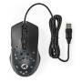 Nedis Gaming Mouse / Verdrahtet / 800 / 1200 / 2400 / 3200 / 4800 / 7200 dpi / Einstellbar DPI / Anzahl Knöpfe: 7 / Programmierbare Tasten / Rechtshändig / 1.50 m / RGB
