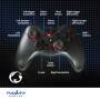 Nedis Gamepad / USB Type-A / Stromversorgung über USB / PC / Anzahl Knöpfe: 12 / Kabellänge: 1.60 m / Schwarz