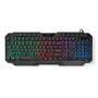 Nedis Wired Gaming Keyboard / USB Type-A / Folientasten / LED / QWERTY / US-Layout / Stromversorgung über USB / Netzkabellänge: 1.30 m / Multimedia
