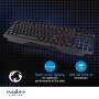 Nedis Wired Gaming Keyboard / USB Type-A / Folientasten / LED / QWERTY / US-Layout / Stromversorgung über USB / Netzkabellänge: 1.30 m / Multimedia