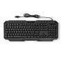 Nedis Wired Gaming Keyboard / USB Type-A / Folientasten / LED / QWERTZ / DE-Layout / Stromversorgung über USB / Netzkabellänge: 1.30 m / Multimedia