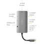 Nedis USB Multi-Port-Adapter / 7-in-1 / USB 3.2 Gen 1 / USB-C™ Stecker / HDMI™ Ausgang / Micro SD / RJ45 Buchse / SD / USB-C™ Buchse / 3x USB-A Buchse / 5 Gbps / 0.20 m / Rund / Vergoldet / PVC / Anthrazit / Box