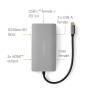 Nedis USB Multi-Port-Adapter / 7-in-1 / USB 3.2 Gen 1 / USB-C™ Stecker / Micro SD / RJ45 Buchse / SD / USB-C™ Buchse / 2x HDMI™ / 2x USB-A Buchse / 5 Gbps / 0.20 m / Rund / Vergoldet / PVC / Anthrazit / Box