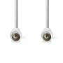 Nedis Koaxial Kabel / IEC (Coax) Stecker / IEC (Coax) Stecker / Vernickelt / 90 dB / 75 Ohm / Doppelt geschirmt / 3.00 m / Rund / PVC / Weiss / Label