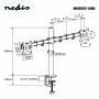Nedis Schreibtisch Monitorhalterung / 2 Bildschirme / 15 - 32 " / 75x75 / 100x100 / Vollbeweglich