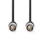 Nedis BNC-Videokabel / BNC-Stecker / BNC-Stecker / Vernickelt / 75 Ohm / 2.00 m / Rund / PVC / Schwarz / Label