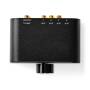Nedis Analog Audio-Schalter / 4-Port port(s) / Anschlüsse – Eingang: 1x 3,5 mm Audio-Eingang / 3x (2x Cinch Buchse) / Anschlüsse – Ausgang: 1x (2x Cinch-Buchse) / Handbuch / Metall / Anthrazit