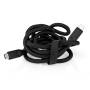 Nedis USB-Kabel / USB 3.2 Gen 2 / USB-C™ Stecker / USB-C™ Stecker / 240 W / 8K@30Hz / 20 Gbps / Vernickelt / 1.00 m / Rund / Silikon / Schwarz / Box