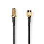 Nedis Antennenkabel / SMA-Stecker / SMA-Buchse / Vergoldet / 50 Ohm / Einzeln geschirmt / 3.00 m / Rund / PVC / Schwarz / Box