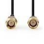 Nedis Antennenkabel / SMA-Stecker / SMA-Stecker / Vergoldet / 50 Ohm / Einzeln geschirmt / 2.00 m / Rund / PVC / Schwarz / Label
