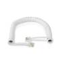 Nedis Telefonkabel / RJ10 Stecker / RJ10 Stecker / 2.00 m / Kabeldesign: Aufgerollt / Kabeltyp: RJ10 / Weiss / Box
