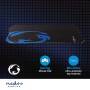Nedis GMPD100BK - Black,Blue - Pattern - Microfiber - Rubber - Non-slip base - Gaming mouse pad