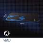 Nedis GMPD100BK - Black,Blue - Pattern - Microfiber - Rubber - Non-slip base - Gaming mouse pad