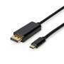Nedis USB-C™ Adapter / USB 3.2 Gen 1 / USB-C™ Stecker / DisplayPort Stecker / 4K@60Hz / 2.00 m / Rund / Vergoldet / PVC / Schwarz / Label