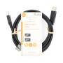 Nedis USB-Kabel / USB 3.2 Gen 1 / USB-A Stecker / USB-B Stecker / 5 Gbps / Vernickelt / 2.00 m / Rund / PVC / Schwarz / Label