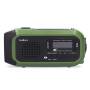 Nedis Notfallradio / Tragbare Ausführung / DAB+ / FM / Batteriebetrieben / Handkurbel / Solar Powered / Stromversorgung über USB / Wecker / Grün / Schwarz